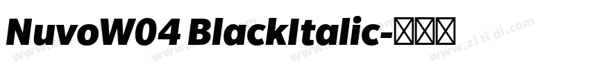 NuvoW04 BlackItalic字体转换 NuvoW04 BlackItalic字体转换